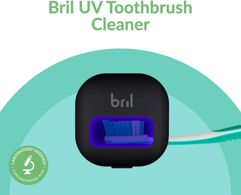 Bril UV-C Toothbrush Sanitizer, Portable Cleaner, Travel Cover, Magnetic Holder, and Rechargeable Case for Any Size Toothbrush, Multi-Pack - Image 3